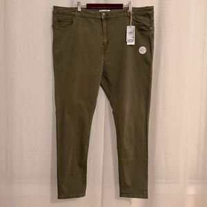 Breakers 24 Camo Olive Moth Army Green Stretch Denim Jeans